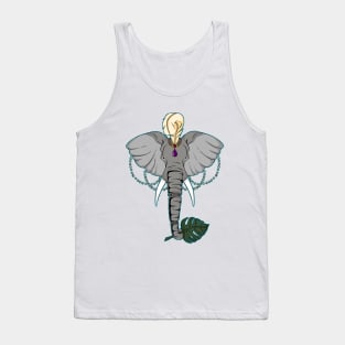 Elephant Monstera Tank Top